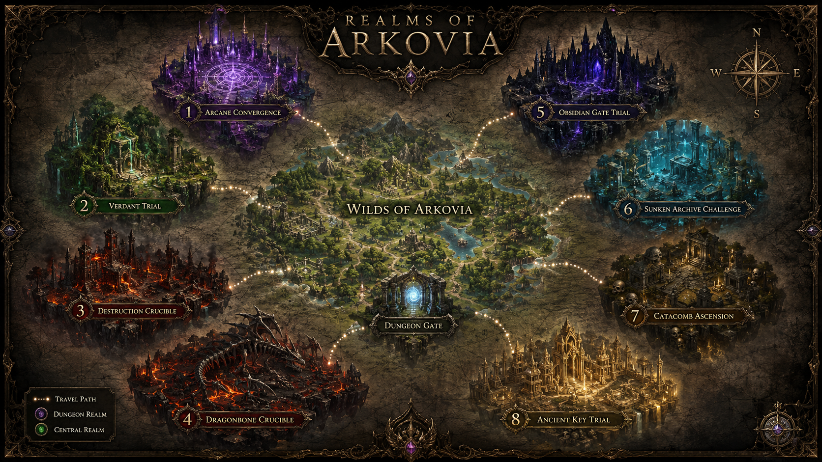 Realms of Arkovia World Map